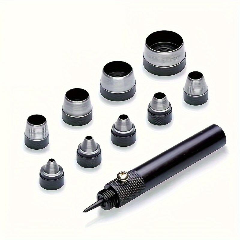 Leatherwork Punching Tool - 10개입 중공 펀치 세트, 고강도 가죽