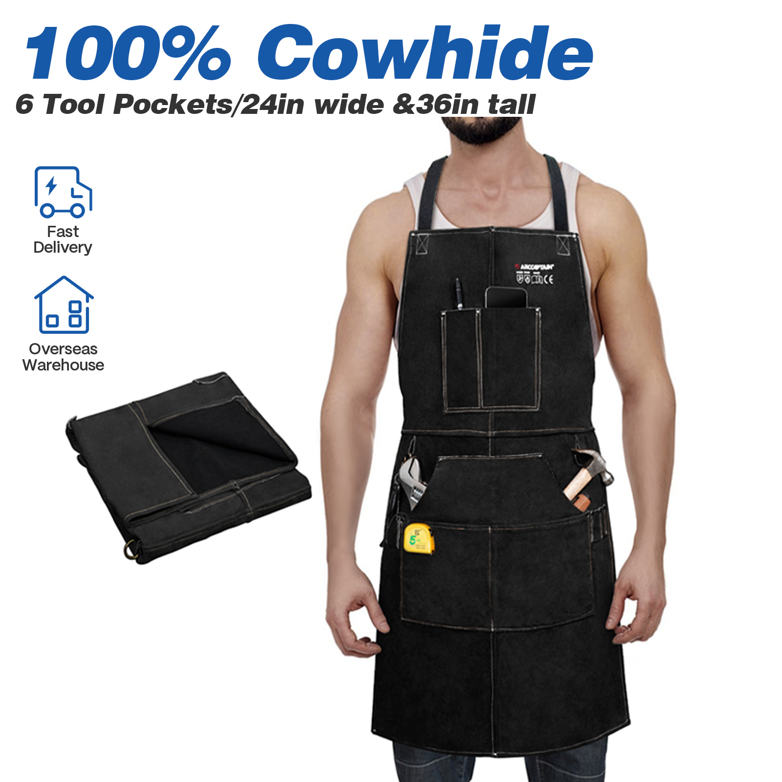 Leatherworking Equipment - ARCCAPTAIN 가죽 용접 작업 앞치마 열