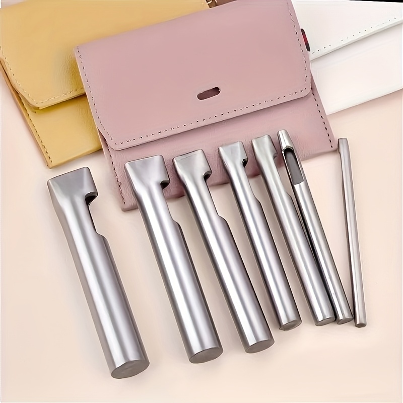 Leatherwork Punching Tool - 5개 가죽 직사각형 벨트 구멍 펀치,