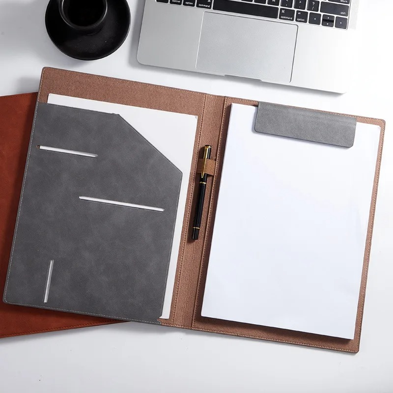 블랙 A4 컨퍼런스 가죽 포트폴리오 폴더 마그네틱 클립 - Leather Work Folder 리뷰 및 가격
