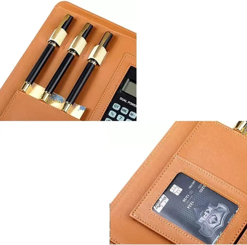 계산기와 펜 홀더가 장착된 A4Pu 가죽 서류가방 다양 - Leather Work Folder 리뷰 및 가격
