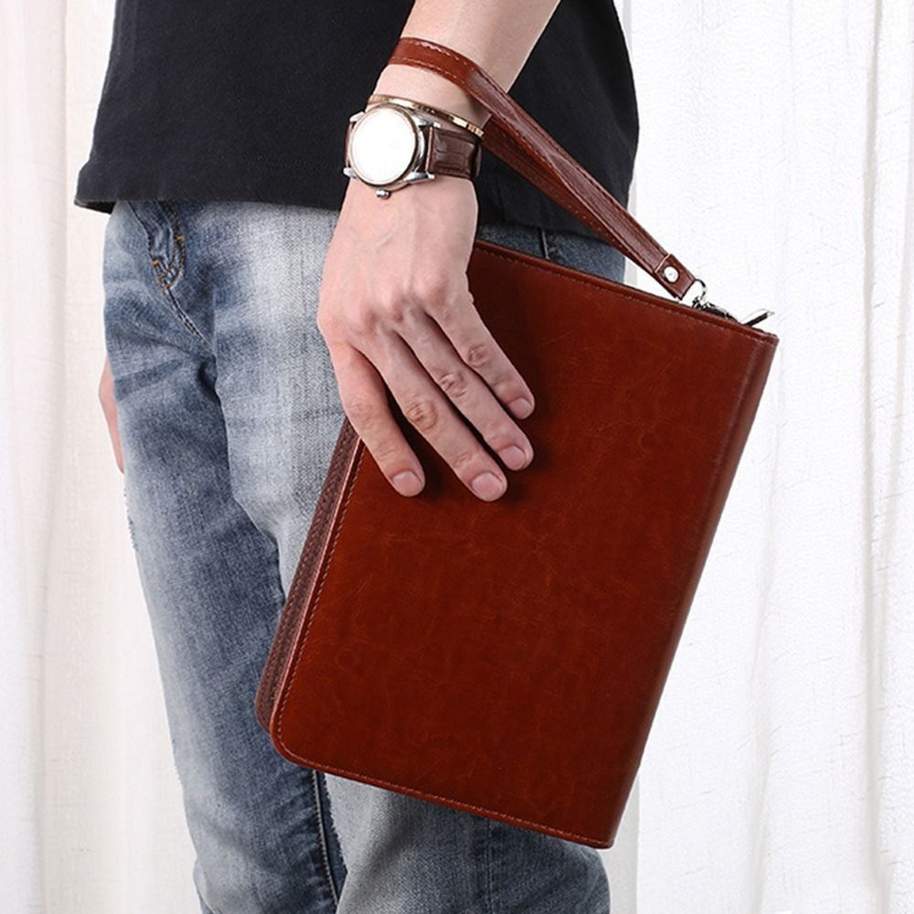 휴대용 파일 폴더 PU 가죽 6링 업무 기록장 계산기  - Leather Work Folder 리뷰 및 가격