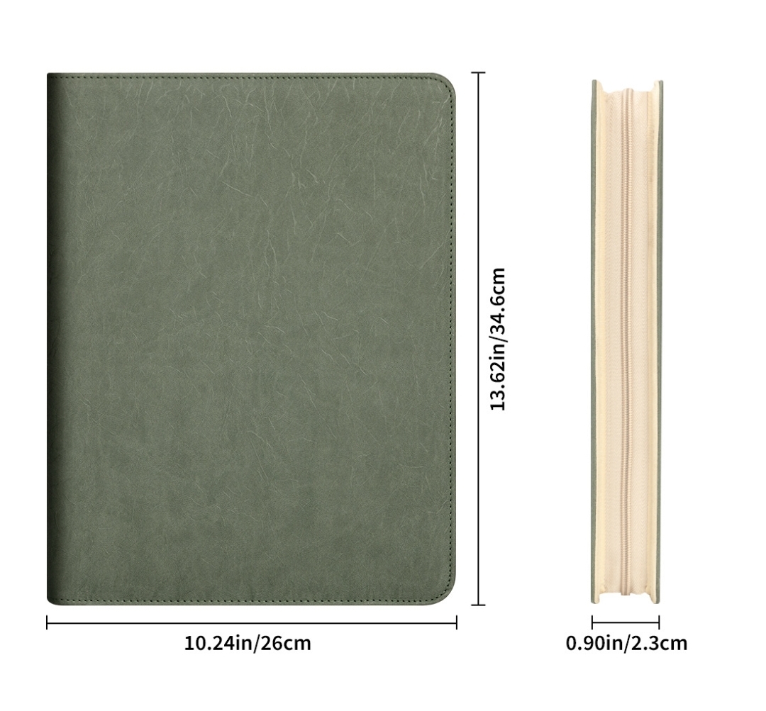 새로운 A4 지퍼가 달린 패드폴리오 폴더, 다기능 포트 - Leather Work Folder 리뷰 및 가격