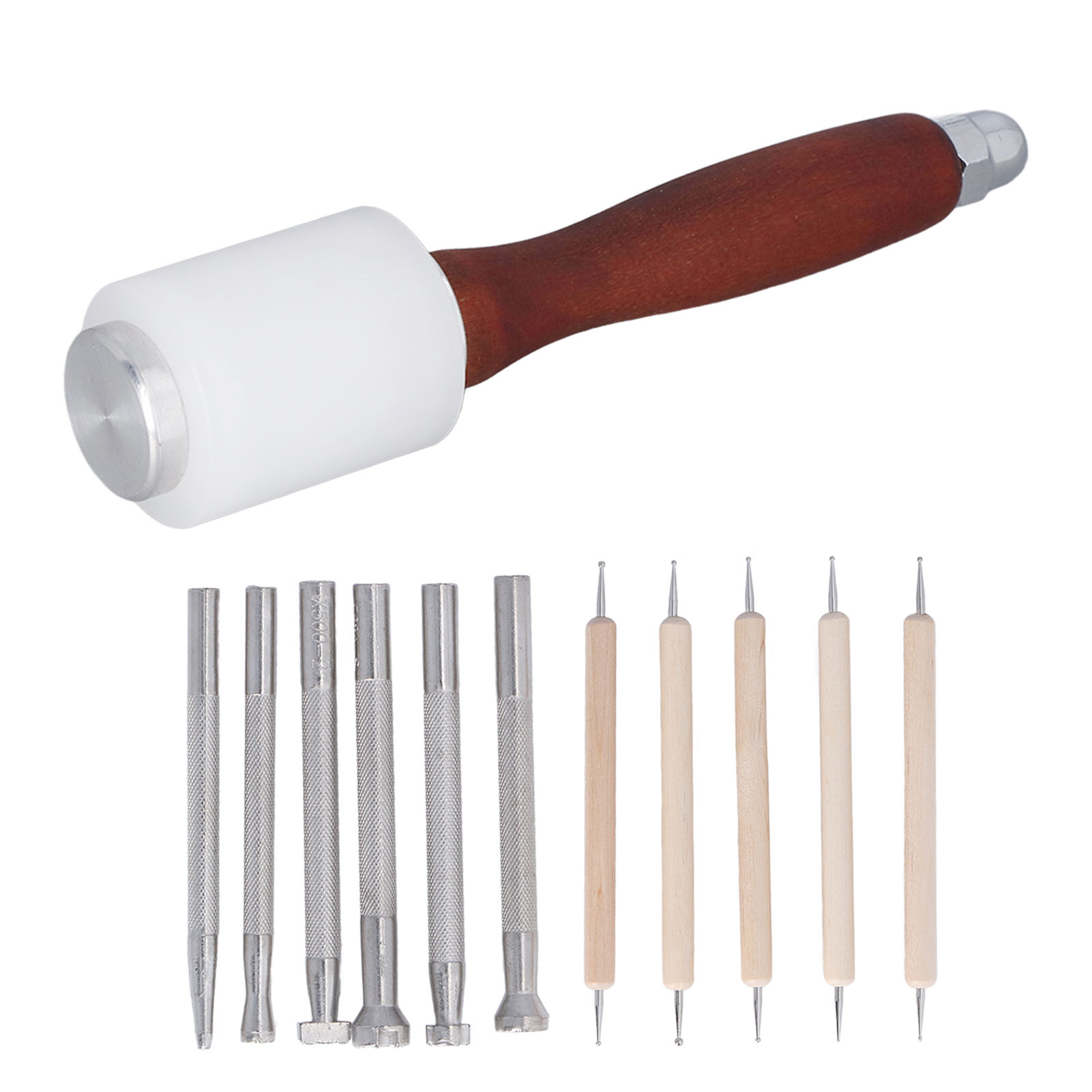 12종 가죽 스탬핑 도구 세트, 수제 DIY 가죽 공예 - Leatherwork Hammer 리뷰 및 가격