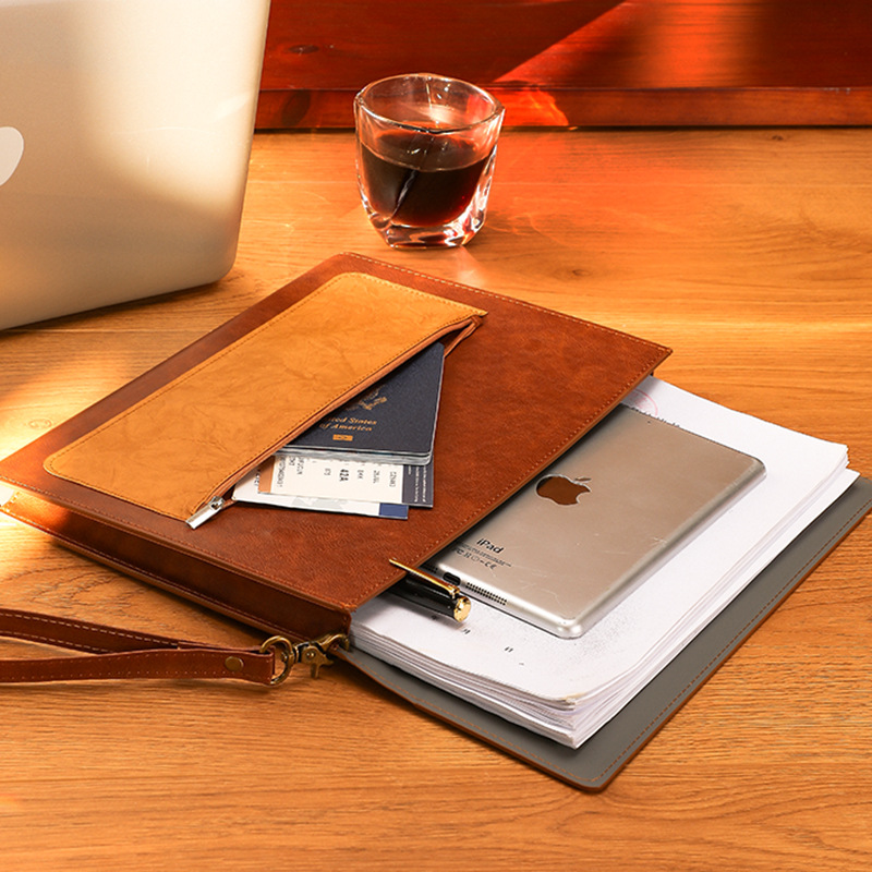 1PCS 가죽 A4 문서 가방 두꺼운 파일 폴더 사무실 - Leather Work Folder 리뷰 및 가격