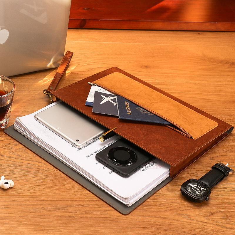 1PCS 가죽 A4 문서 가방 두꺼운 파일 폴더 사무실 - Leather Work Folder 리뷰 및 가격