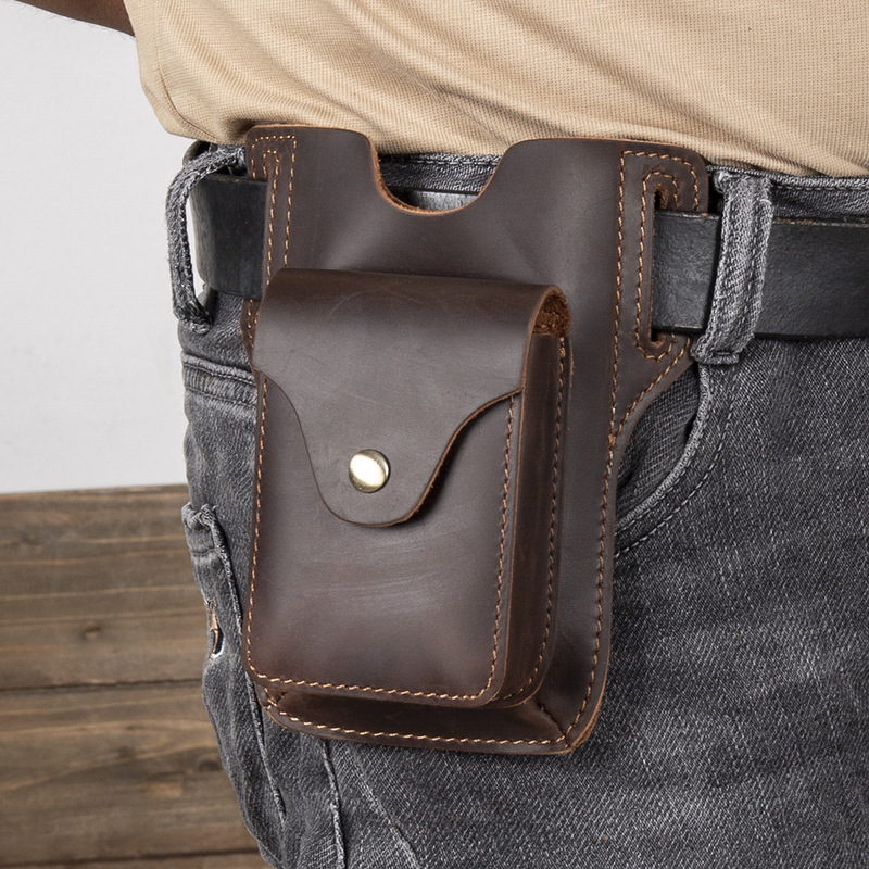 남성용 허리 가방 - 천연 가죽 전술 스포츠 아웃도어  - Leather Works Belt 리뷰 및 가격